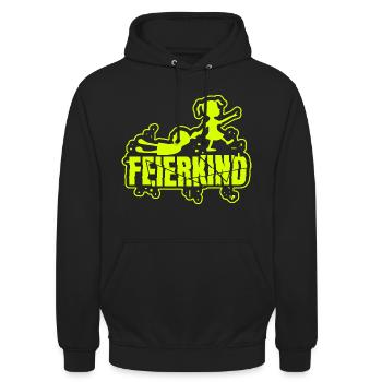 Party Feierkind - Unisex Hoodie - Schwarz - Vorne - Alina (178cm) & Michal (187cm)