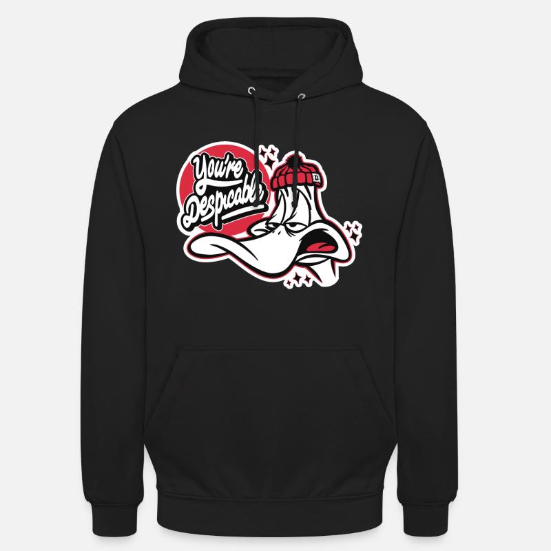 Looney Tunes Daffy Duck Despicable Phrase - Sweat-shirt à capuche unisexe - noir