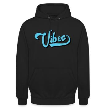 Vibes - Sweat-shirt à capuche unisexe - noir - Devant - Alina (178cm) & Michal (187cm)