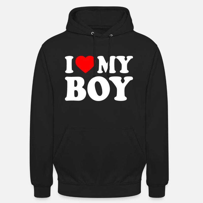I love my boy - Sweat-shirt à capuche unisexe - noir