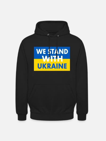 We stand with ukraine - Unisex Hoodie - black