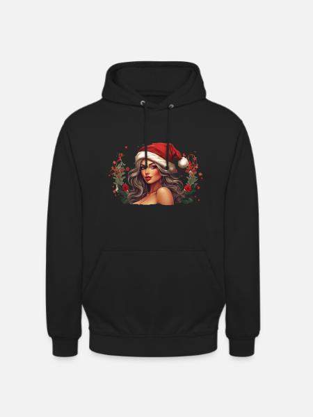 Mere Noël - Sweat-shirt à capuche unisexe - noir