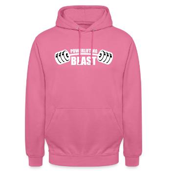 Powerlifting Beast Blanc - Sweat-shirt à capuche unisexe - rose - Devant - Alina (178cm) & Michal (187cm)