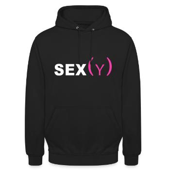 Sexy - Unisex Hoodie - Schwarz - Vorne - Alina (178cm) & Michal (187cm)