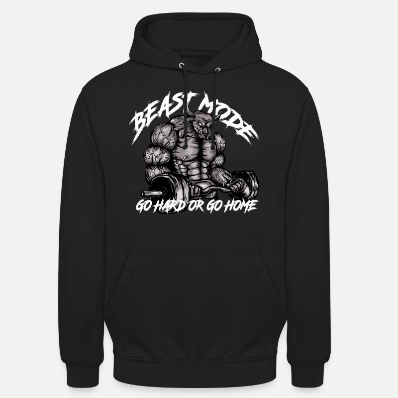 Palestra Bull - Beast Mode - Felpa con cappuccio unisex - nero