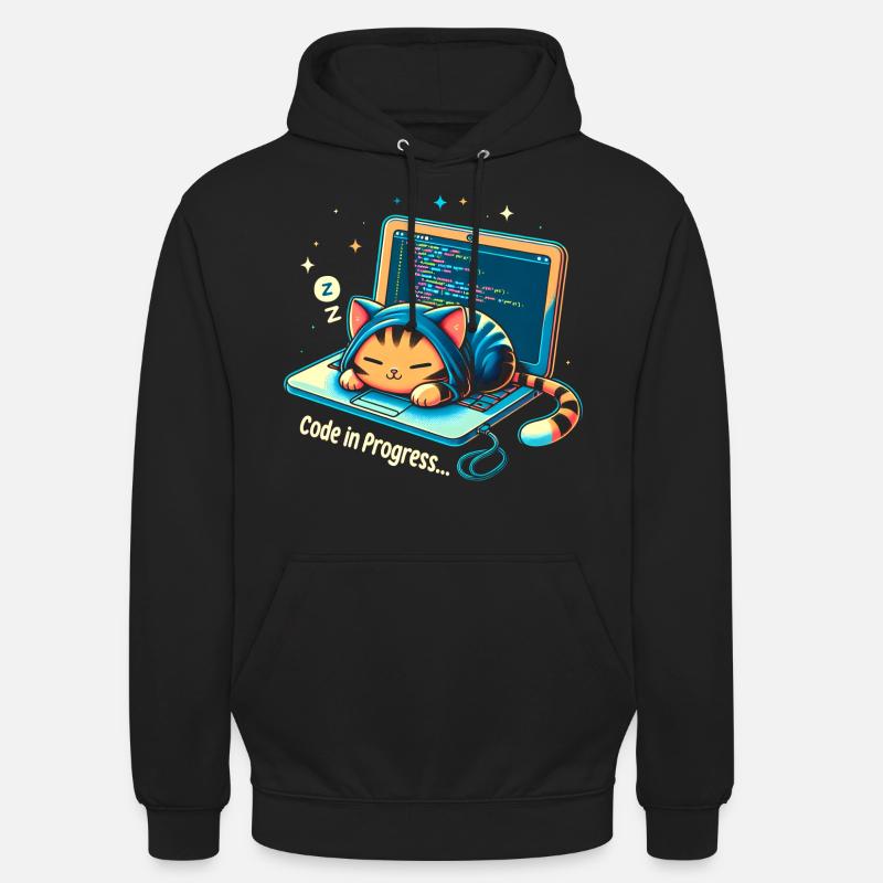 Code in progress.. - Programming Cats - Unisex Hoodie - black