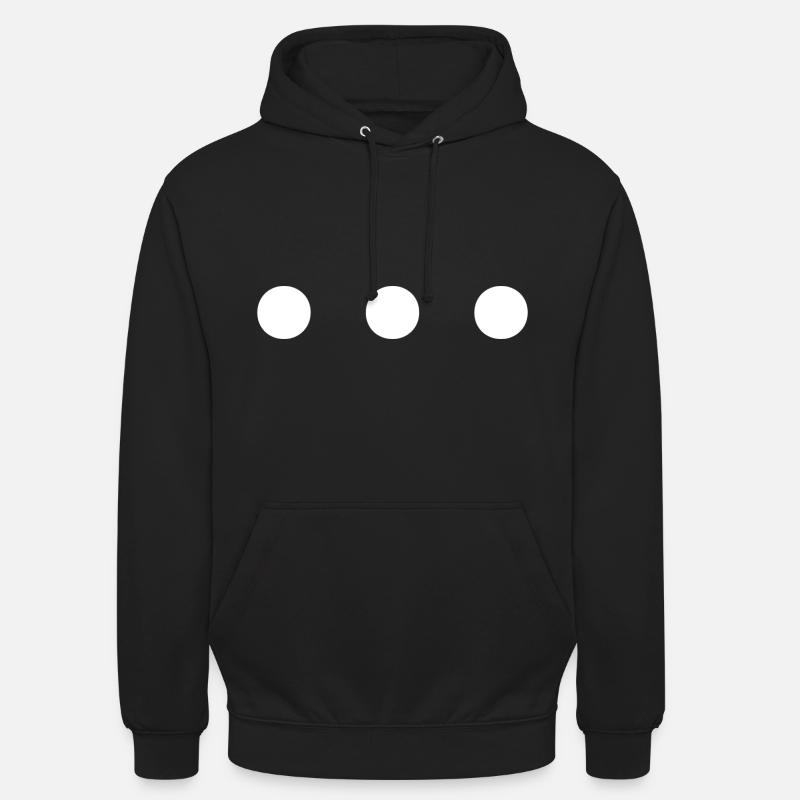 Trois points - Sweat-shirt à capuche unisexe - noir