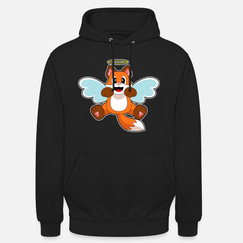 Fox Angel - Sweat-shirt à capuche unisexe - noir