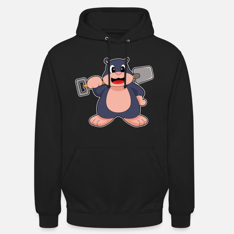 Pelle taupe - Sweat-shirt à capuche unisexe - noir