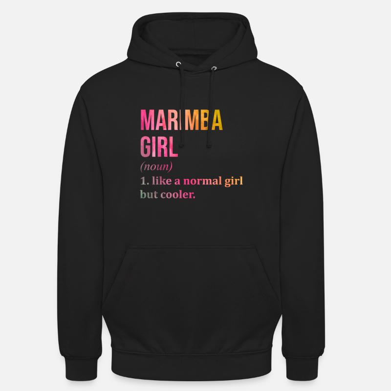 Marimba - Sweat-shirt à capuche unisexe - noir