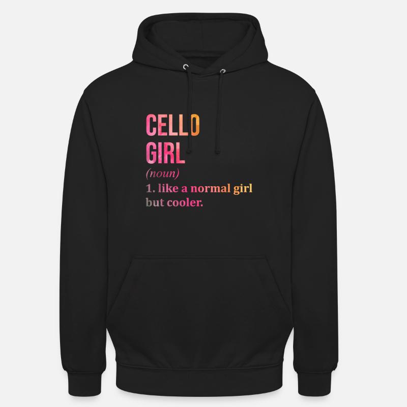 violoncelle - Sweat-shirt à capuche unisexe - noir