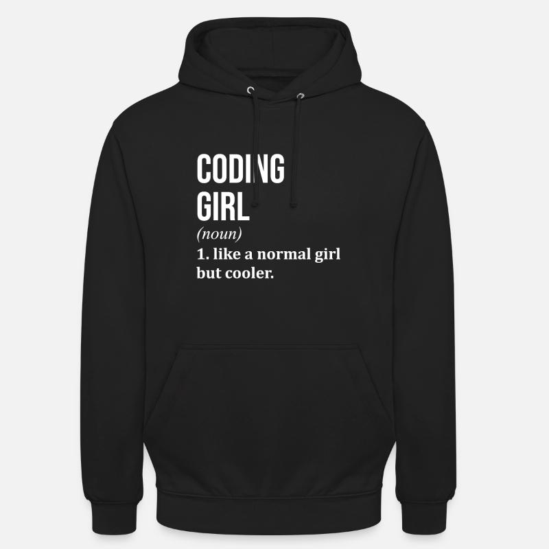 codage - Sweat-shirt à capuche unisexe - noir