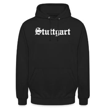 Stuttgart - Unisex Hoodie - Schwarz - Vorne - Alina (178cm) & Michal (187cm)