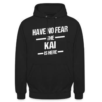 Kai Prénom Anniversaire - Sweat-shirt à capuche unisexe - noir - Devant - Alina (178cm) & Michal (187cm)