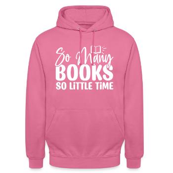 Tant de livres si peu de temps - Sweat-shirt à capuche unisexe - rose - Devant - Alina (178cm) & Michal (187cm)