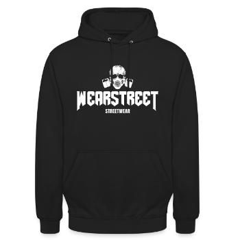 Wearstreet Streetwear - Sweat-shirt à capuche unisexe - noir - Devant - Alina (178cm) & Michal (187cm)