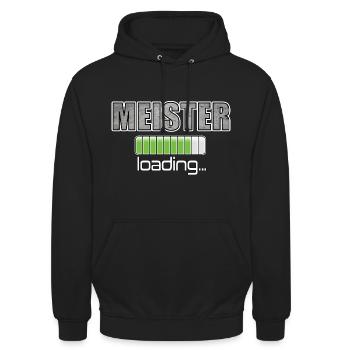 Meister loading Elektro Elektroniker Elektriker - Unisex Hoodie - Schwarz - Vorne - Alina (178cm) & Michal (187cm)