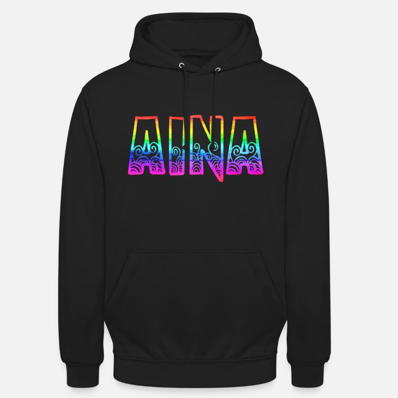 aina rs rainbow - Unisex Hoodie - black