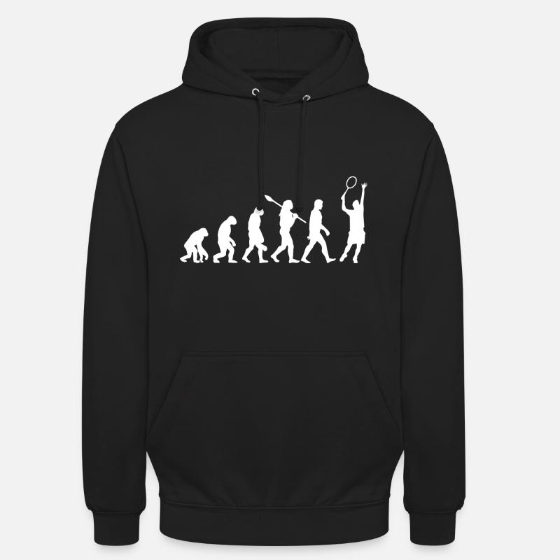 évolution du tennis - Sweat-shirt à capuche unisexe - noir