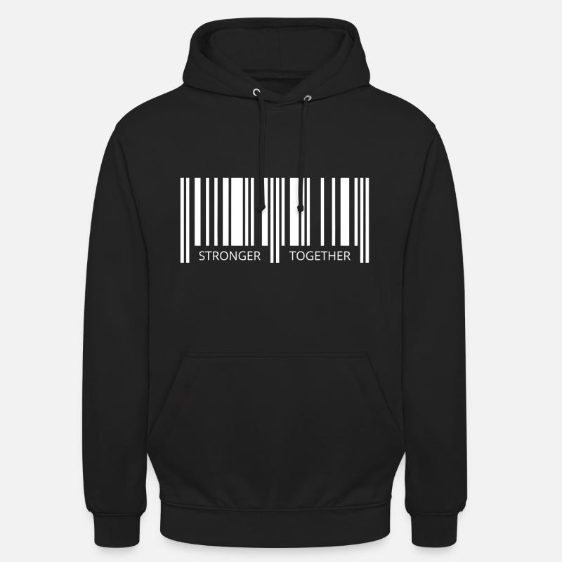 Together strong Corona Barcode Strichcode Partner Unisex Hoodie