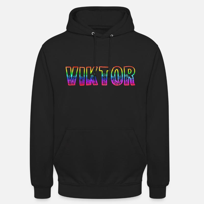 viktor rs regenbogen - Unisex Hoodie - Schwarz