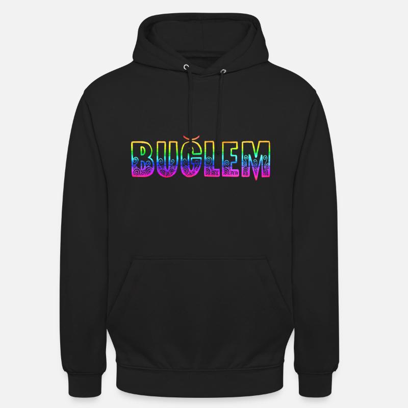 Buğlem RS Arc-en-ciel - Sweat-shirt à capuche unisexe - noir