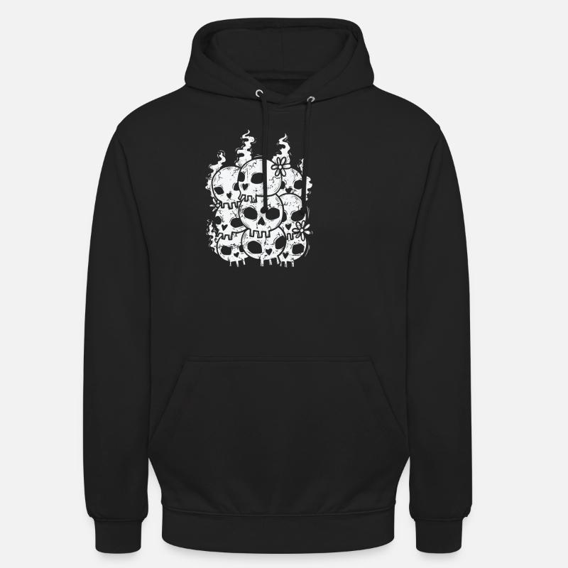 Bone Skull Style gothique - Sweat-shirt à capuche unisexe - noir