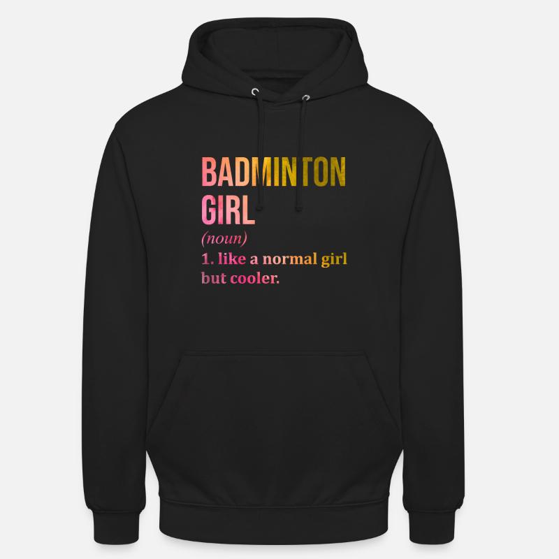 badminton - Hættetrøje unisex - sort