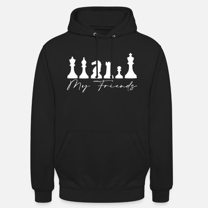 Échecs - Sweat-shirt à capuche unisexe - noir