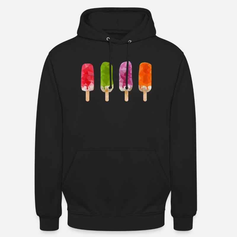 Low Poly Popsicle - Sweat-shirt à capuche unisexe - noir