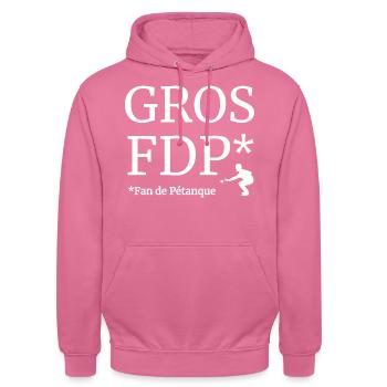 Humor boccia - Unisex Hoodie - Pink - Vorne - Alina (178cm) & Michal (187cm)