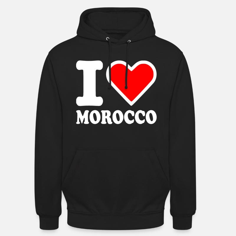 I love morocco - Sweat-shirt à capuche unisexe - noir
