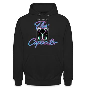 Retour Vers Le Futur Flux Capacitor - Sweat-shirt à capuche unisexe - noir - Devant - Alina (178cm) & Michal (187cm)