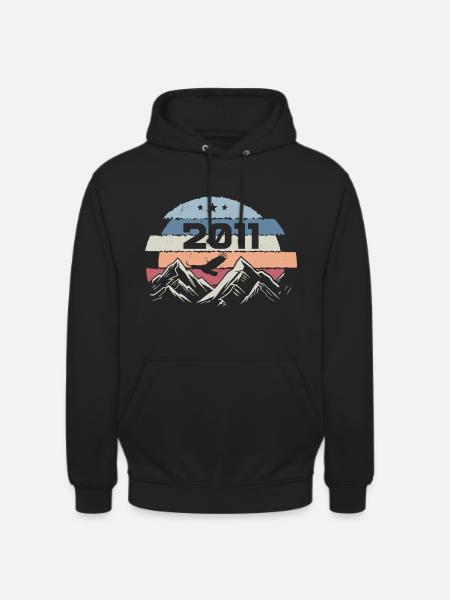 Oryginał 2011 Rocznik 2011 Urodziny 2011 - Bluza z kapturem typu unisex - czarny