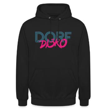 Dorfdisko - Unisex Hoodie - Schwarz - Vorne - Alina (178cm) & Michal (187cm)