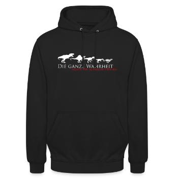 Die ganze Wahrheit - Unisex Hoodie - Schwarz - Vorne - Alina (178cm) & Michal (187cm)