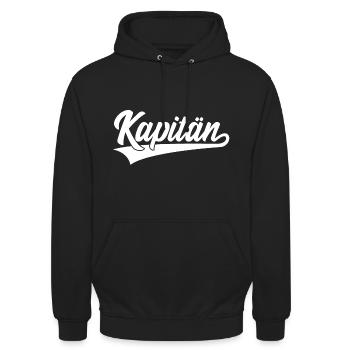 KAPITÄN KAPITÄNE SWOOSH - Unisex Hoodie - Schwarz - Vorne - Alina (178cm) & Michal (187cm)