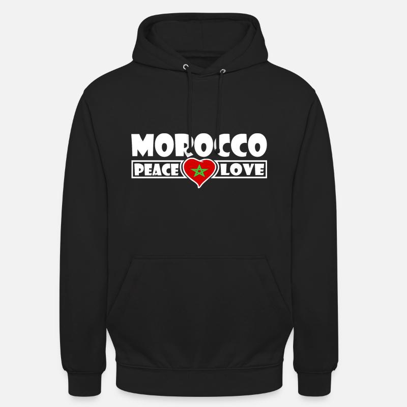 Maroc - Sweat-shirt à capuche unisexe - noir