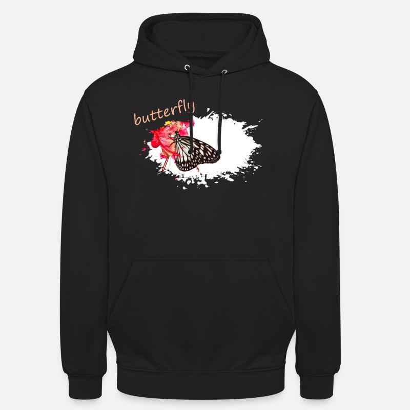 butterfly - Unisex Hoodie - Schwarz