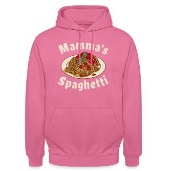Mamma's Spaghetti - Unisex Hoodie - Pink - Vorne - Alina (178cm) & Michal (187cm)
