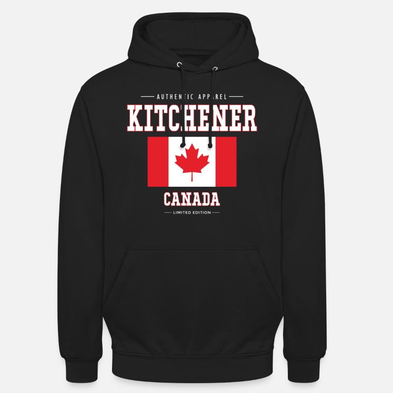 Kitchener - Sweat-shirt à capuche unisexe - noir