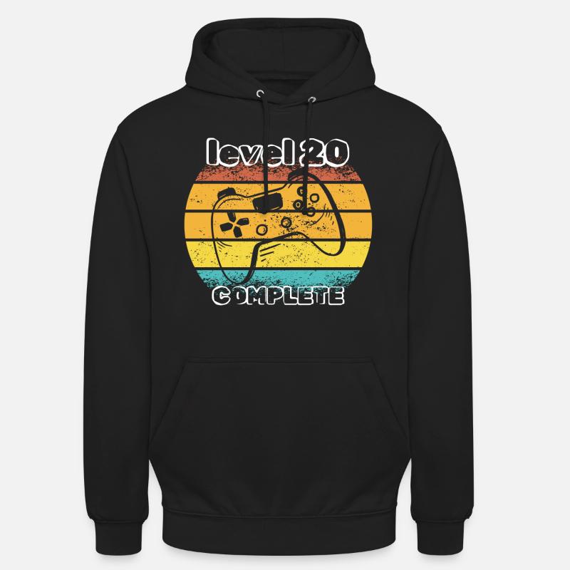 level 20 complete - Sweat-shirt à capuche unisexe - noir