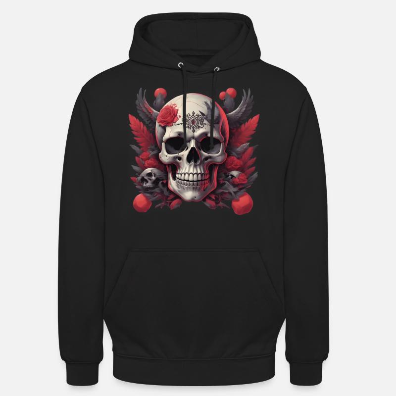 Crâne - Sweat-shirt à capuche unisexe - noir
