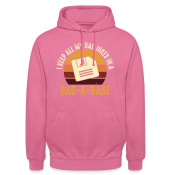 Dad Joke Floppy Disk Retro Design - Unisex Hoodie - pink - Front - Alina (178cm) & Michal (187cm)
