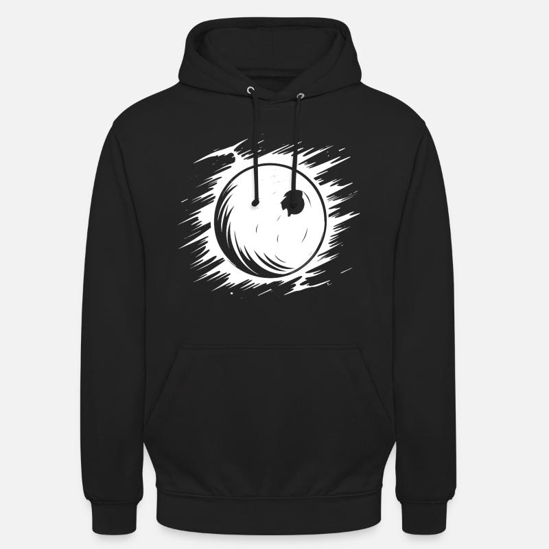 Dessin de boule de bowling - Sweat-shirt à capuche unisexe - noir