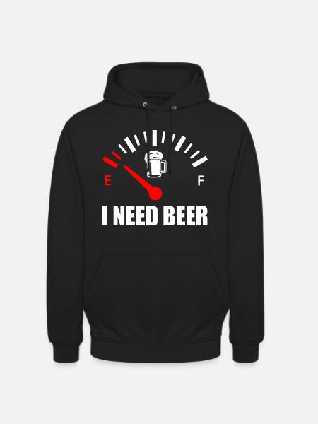 I need beer - Unisex Hoodie - Schwarz