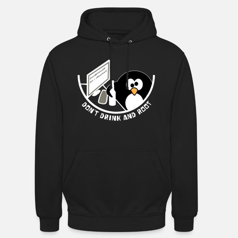 Drunk administrator / dev / null - Unisex Hoodie - black