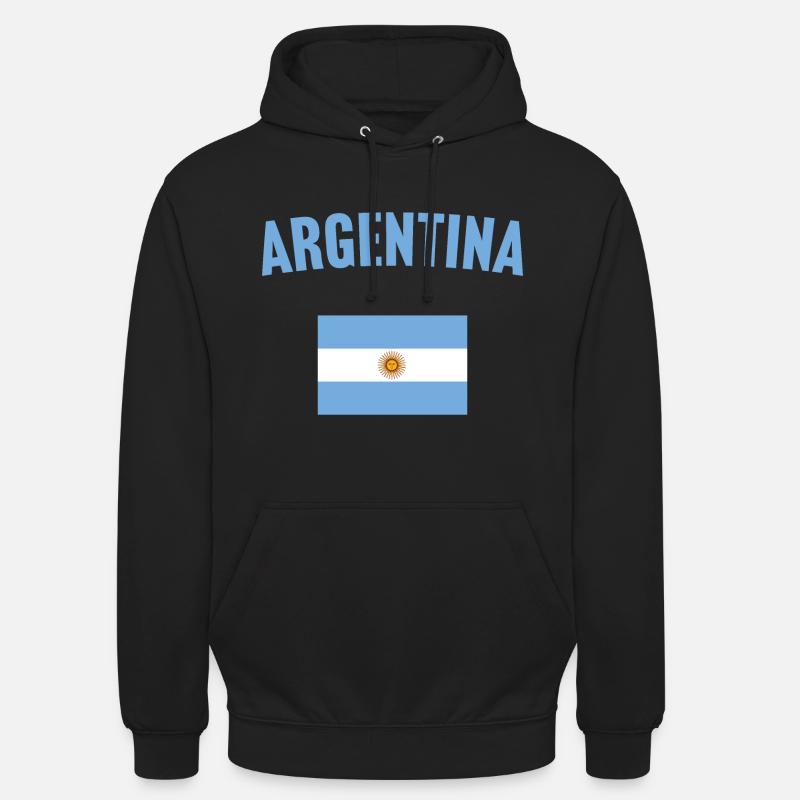 Drapeau de l’Argentine - Sweat-shirt à capuche unisexe - noir