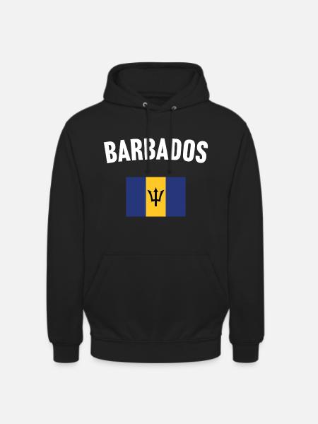 Barbados Flag - Unisex Hoodie - black
