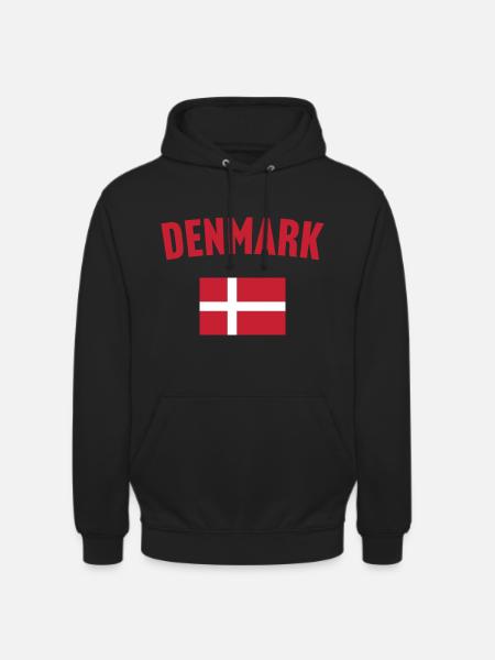 Denmark Flag - Unisex Hoodie - black